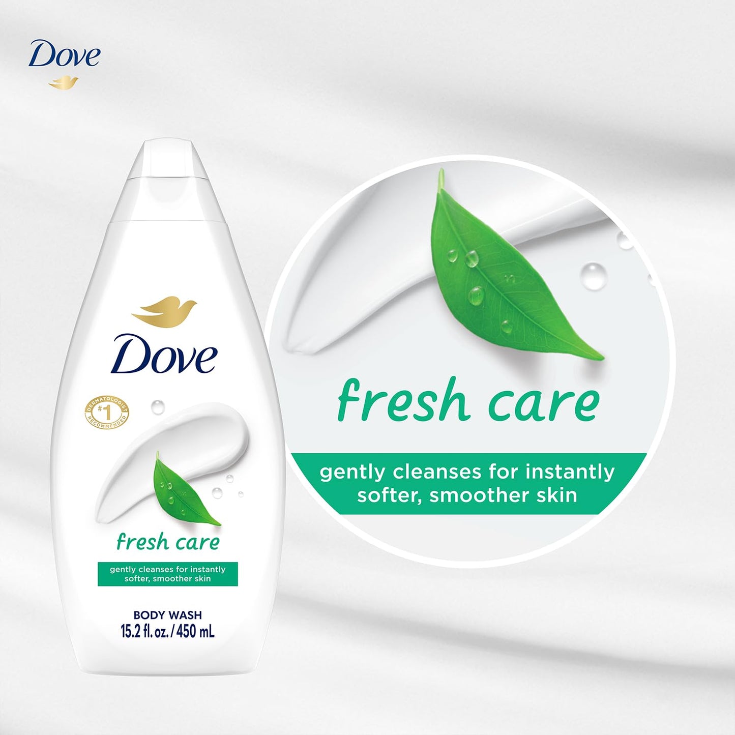 Body Wash, Fresh Care 2-Pack – Soothing Moisturizing Cleanser for Soft Skin, 15.22 Oz Ea
