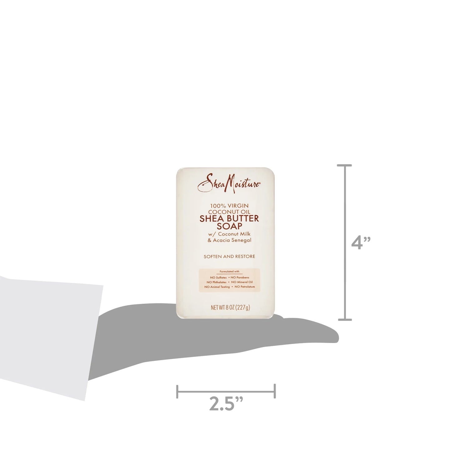 (2 Pack) Shea Butter Soap 100% Virgin Coconut Oil, 8 Oz