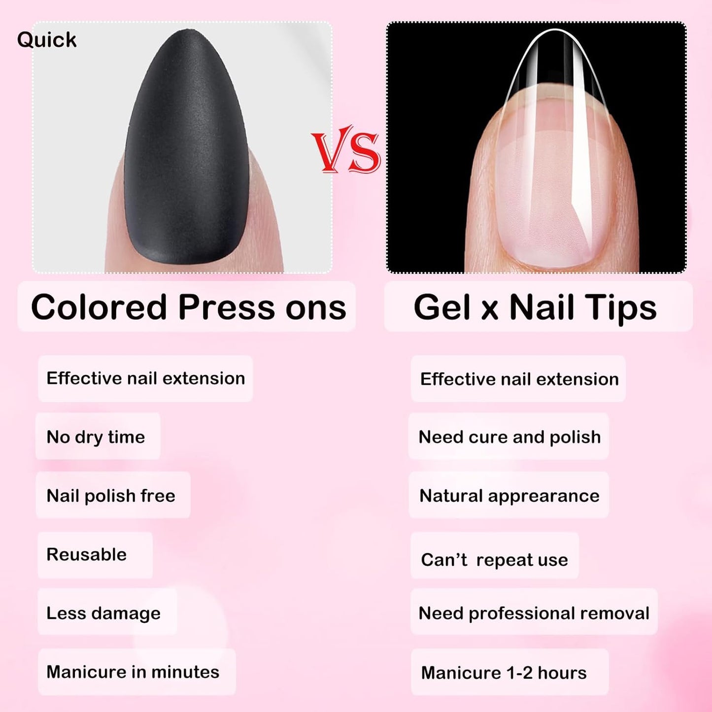360Pc Almond Press on Nails Short Fake Nails with Glue Tabs, Short Press on Nails Almond Glue on Nails Black Acrylic Nails Press Ons False Nails Women Girls XS Stiletto Artificial Nails
