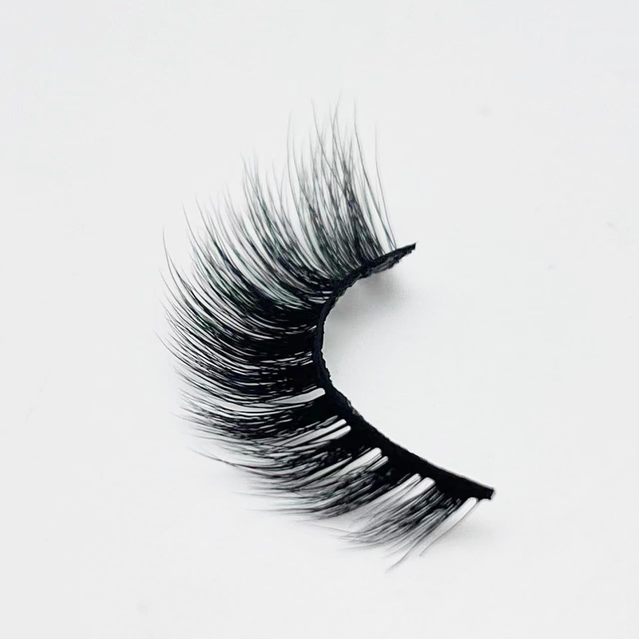 3D CAT EYE LASHES-FOXY EYE LASHES-FAUX MINK-FALSE EYELASHES-FULL GLAM LASHES-WATERPROOF-REUSABLE 1Pair (SMOKY)