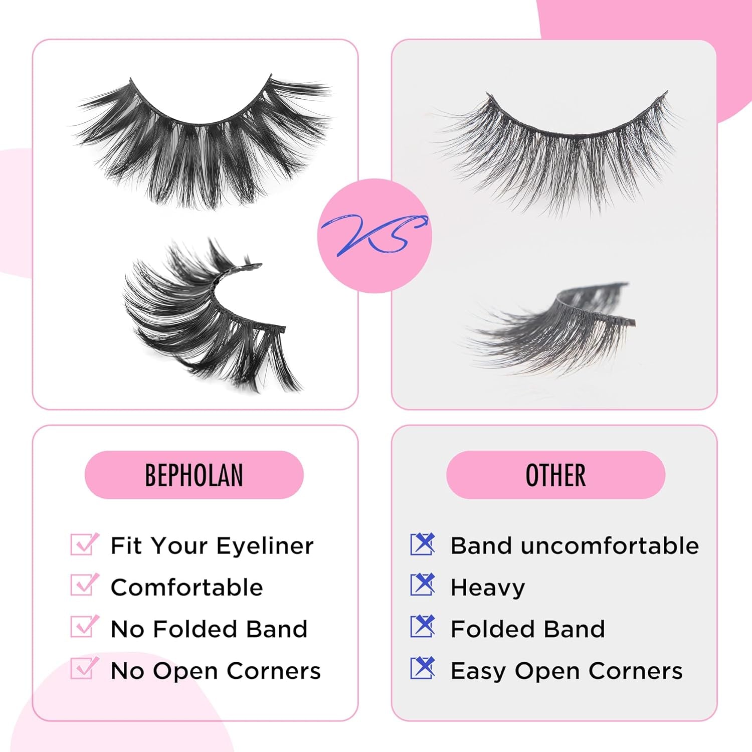 Lashes Russian Lashes Fake Eyelashes -  False Lashes Russian Strip Lashes D Curl Lashes Cat Eye Lashes Fox Eye Lashes WJ28-2B4