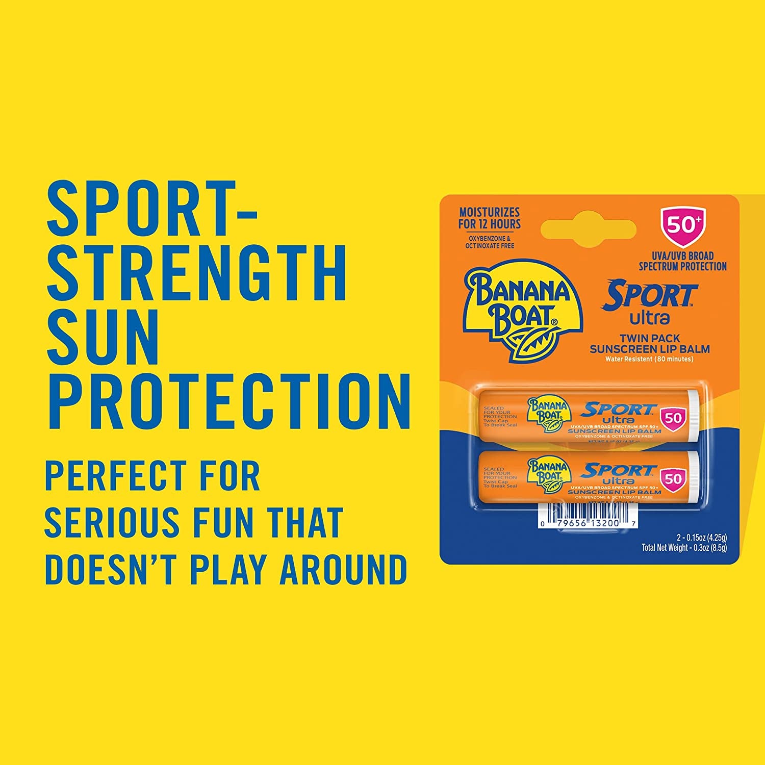 Everyday Active Lotion Sunscreen SPF 50, 8Oz & Banana Boat Sport Ultra SPF 50 Lip Sunscreen Twin Pack | SPF Lip Balm Pack, Banana Boat Lip Balm SPF 50, Oxybenzone Free