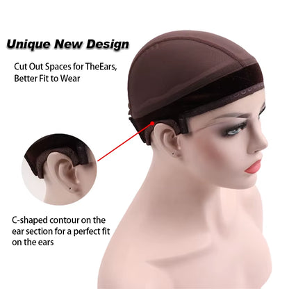 Wig Grip Cap with Silicone Dots for Keeping Wigs in Place Non-Slip Seamless Wig Cap Women Base Cap for Wearing Wig 1Pcs