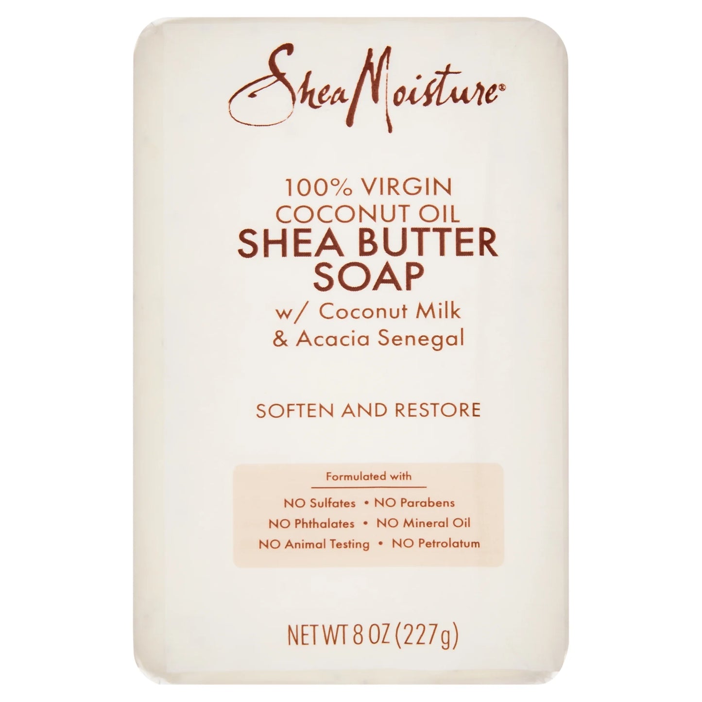 (2 Pack)  Shea Butter Soap 100% Virgin Coconut Oil, 8 Oz