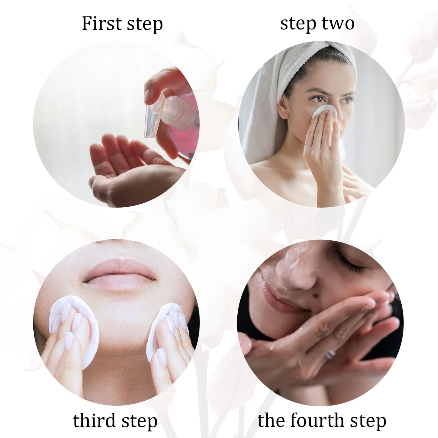 Reusable Makeup Remover Pads Cotton Pads with Washable Bag Bamboo Face Pads White,20 Pack