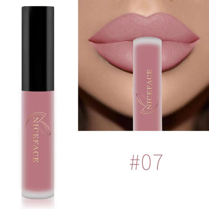 Nude Liquid Lipsticks Waterproof Velvet Matte Lip Gloss Long Lasting Non-Stick Cup Lip Tint Makeup Pigment Cosmetics