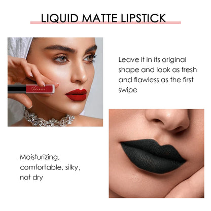 Nude Liquid Lipsticks Waterproof Velvet Matte Lip Gloss Long Lasting Non-Stick Cup Lip Tint Makeup Pigment Cosmetics