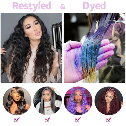 Deep Wave Bundles Human Hair 22 Inch 1 Bundle Water Wave Bundles 100% Unprocessed 12A Brazilian Virgin Human Hair Wet and Wavy Bundles Double Weft Deep Weave Curly Bundles Human Hair