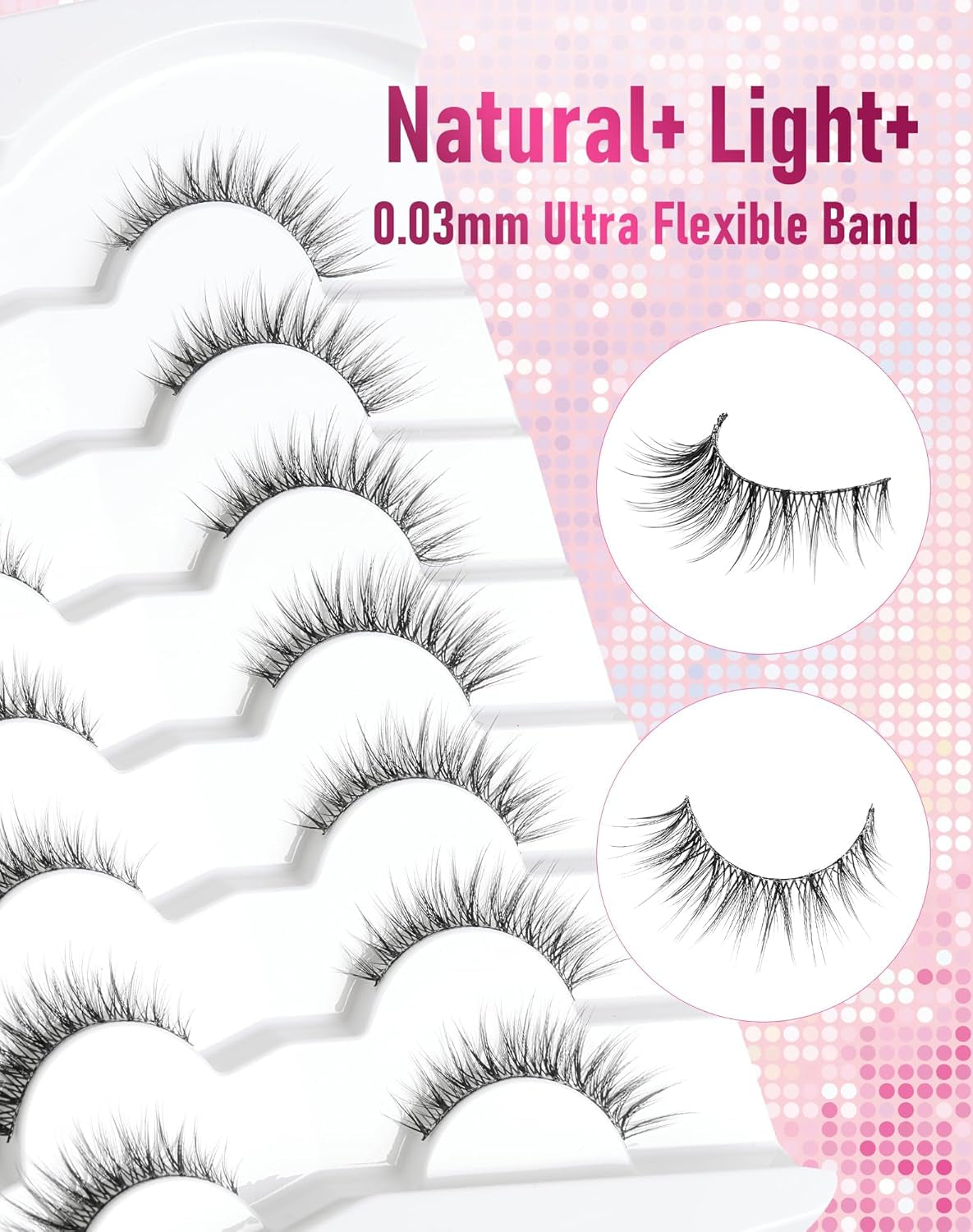 Lashes Wispy Natural Lashes Natural Look Natural Eyelashes Wispy Eyelashes False Eyelashes Natural Fake Lashes 13Mm Lashes 3D Air-Danica