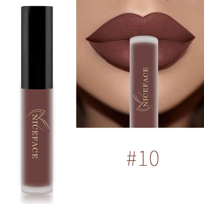 Nude Liquid Lipsticks Waterproof Velvet Matte Lip Gloss Long Lasting Non-Stick Cup Lip Tint Makeup Pigment Cosmetics