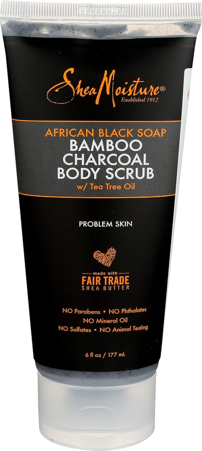 Bamboo Charcoal Body Scrub, 6 Oz