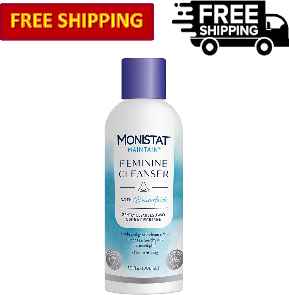 MONISTAT Maintain Feminine Ph Balanced Cleanser, Fragrance Free, 10 Fl Oz