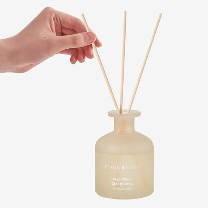 Reed Diffuser 6.7Oz (200Ml) Clean Cotton Scented Reed Diffuser Set Aroma Therapy