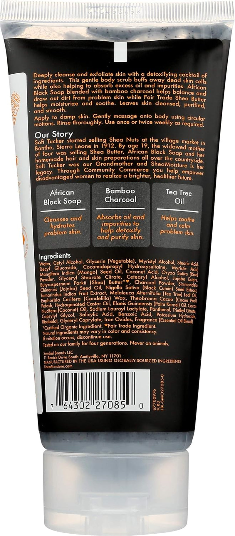 Bamboo Charcoal Body Scrub, 6 Oz