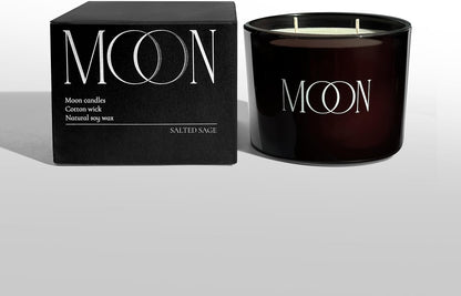 Scented Candles for Men & Women by  |Clean Non Toxic Candles | Luxury Candles | Salted Sage Jar Candles |