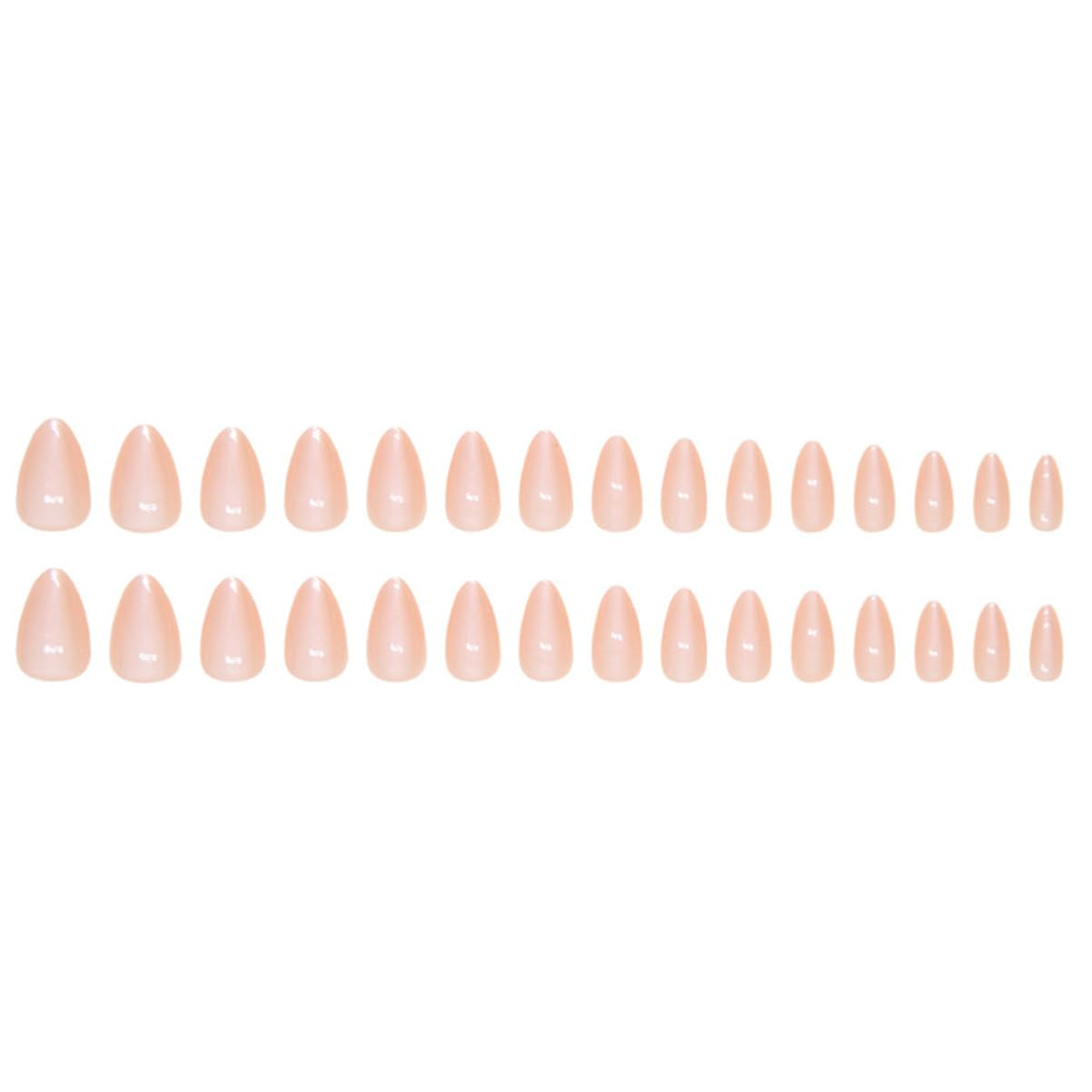 Almond Press on Nails Short Fake Nails Nude Glue on Nails with Designs Glossy Chrome False Nails French Almond Shaped Artificial Nails Reusable Stick on Nails for Women and Girls 24Pcs