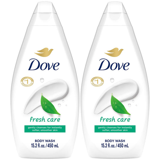 Body Wash, Fresh Care 2-Pack – Soothing Moisturizing Cleanser for Soft Skin, 15.22 Oz Ea