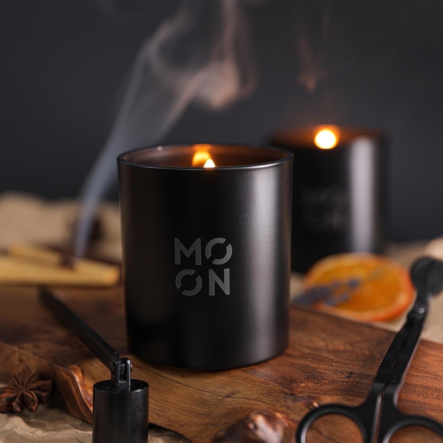 Luxury Candles for Home by  | Wood Wick Candles | Candles Vanilla |Vanilla Candles for Men | Non Toxic Candles | Vanilla Black Candles |