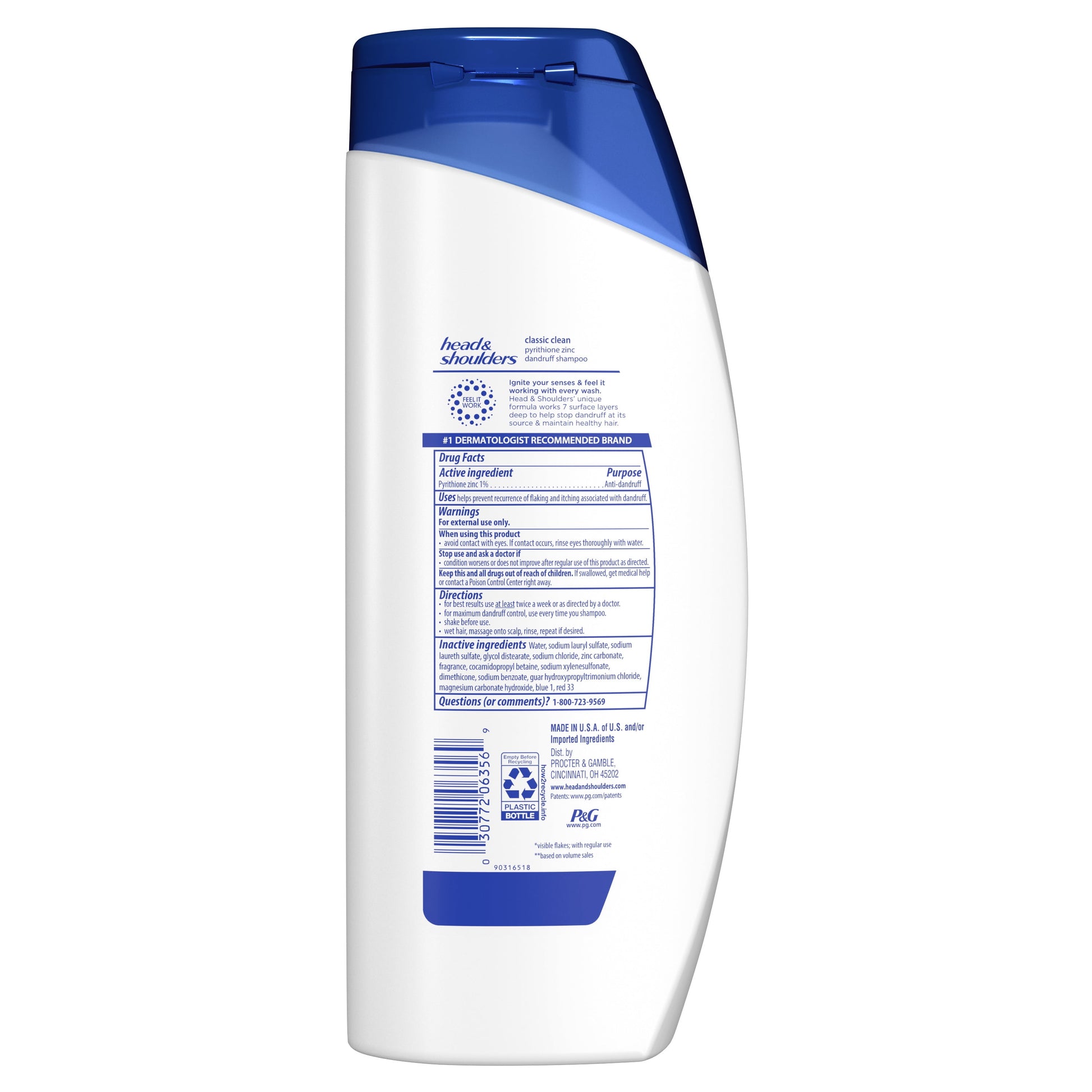 Head and Shoulders Dandruff Shampoo, Classic Clean, 20.7 Oz