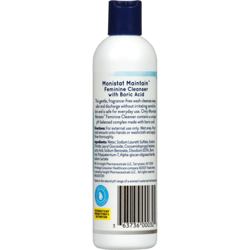 MONISTAT Maintain Feminine Ph Balanced Cleanser, Fragrance Free, 10 Fl Oz