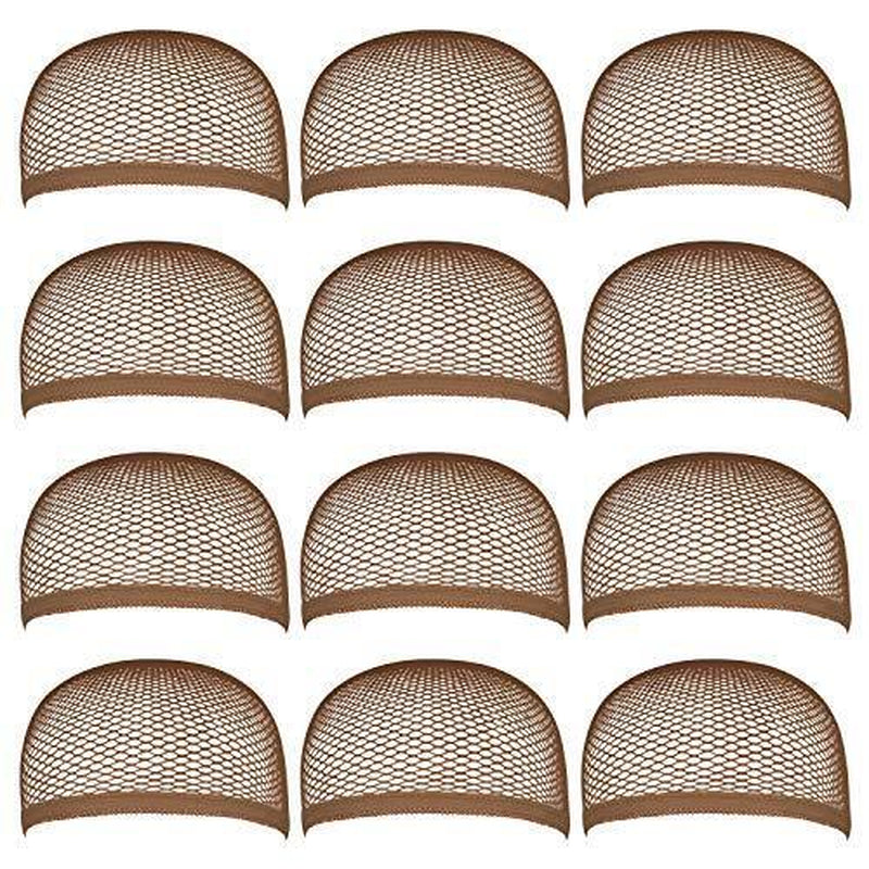 Mesh Wig Cap Elastic Stretch Liner Cap Snood Fishnet Weaving Cap Pack of 12 NEW