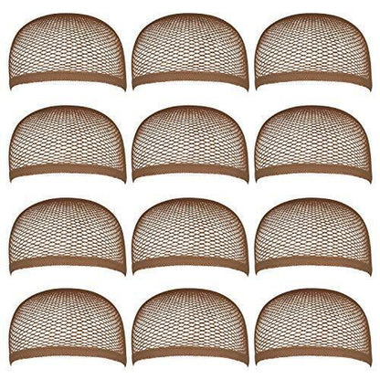 Mesh Wig Cap Elastic Stretch Liner Cap Snood Fishnet Weaving Cap Pack of 12 NEW