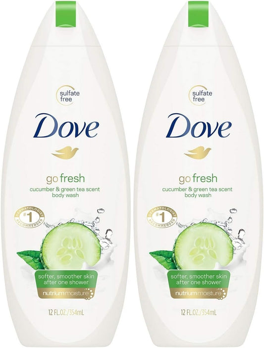 Body Wash 11 Ounce Go Fresh Cucumber & Green Tea, 11 Fl Oz (Pack of 2)