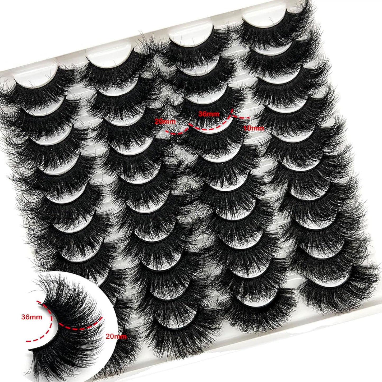 Mink Lashes Wispy 20Mm 3D Volume Full Dramatic Faux Mink D Curl Strip Lashes That Look like Extensions Long Eye Lashes Pack 25 Mm Cat Eye False Eyelashes Natural Look