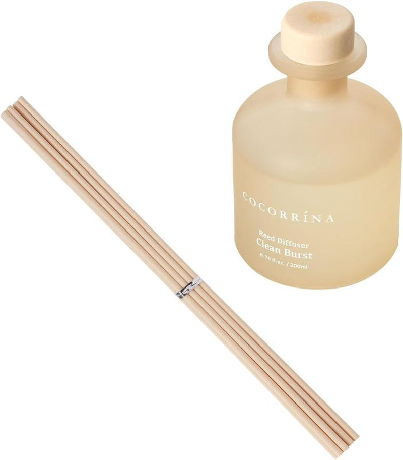 Reed Diffuser 6.7Oz (200Ml) Clean Cotton Scented Reed Diffuser Set Aroma Therapy
