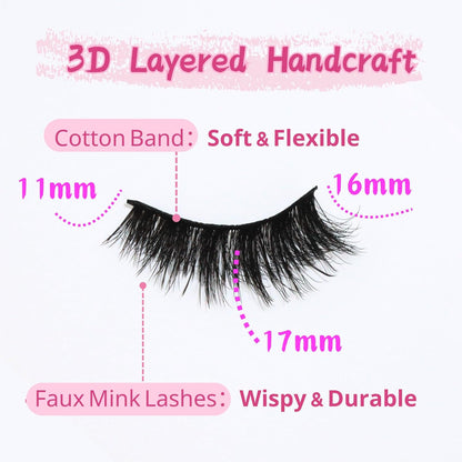 False Eyelashes Fox Eye Lashes Curl Winged End Eye Elongated Cat Eye Lashes 5 Pairs Natural Fake Eyelashes Thick Handmade Fake Lashes Pestañas