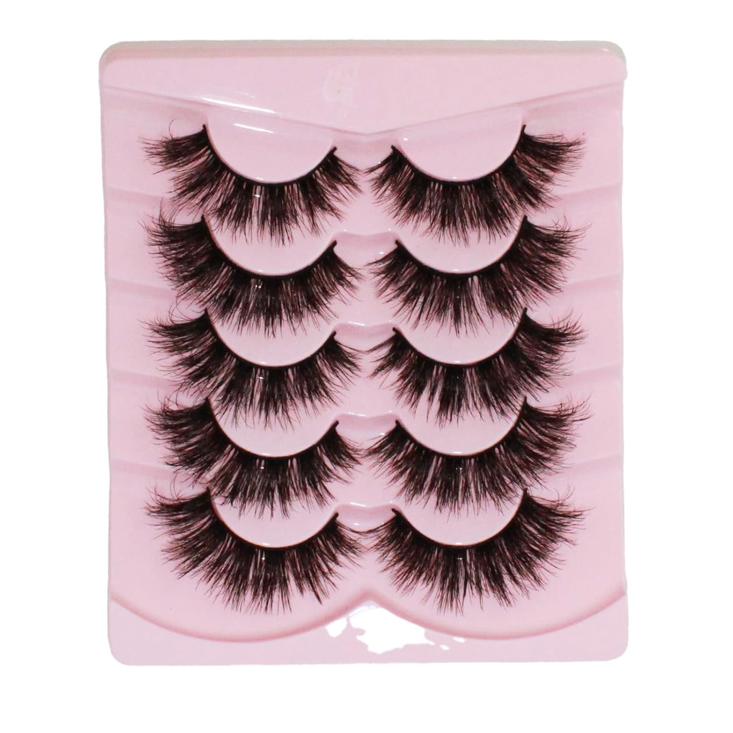 False Eyelashes Fox Eye Lashes Curl Winged End Eye Elongated Cat Eye Lashes 5 Pairs Natural Fake Eyelashes Thick Handmade Fake Lashes Pestañas