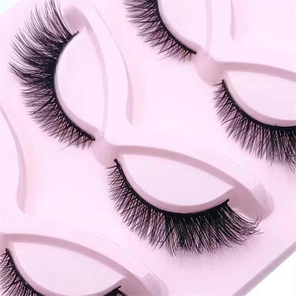 5 Pairs Cat Eye Lashes Wispy Fake Lashes Fluffy Cat Eye Lashes Extensions False Eyelashe