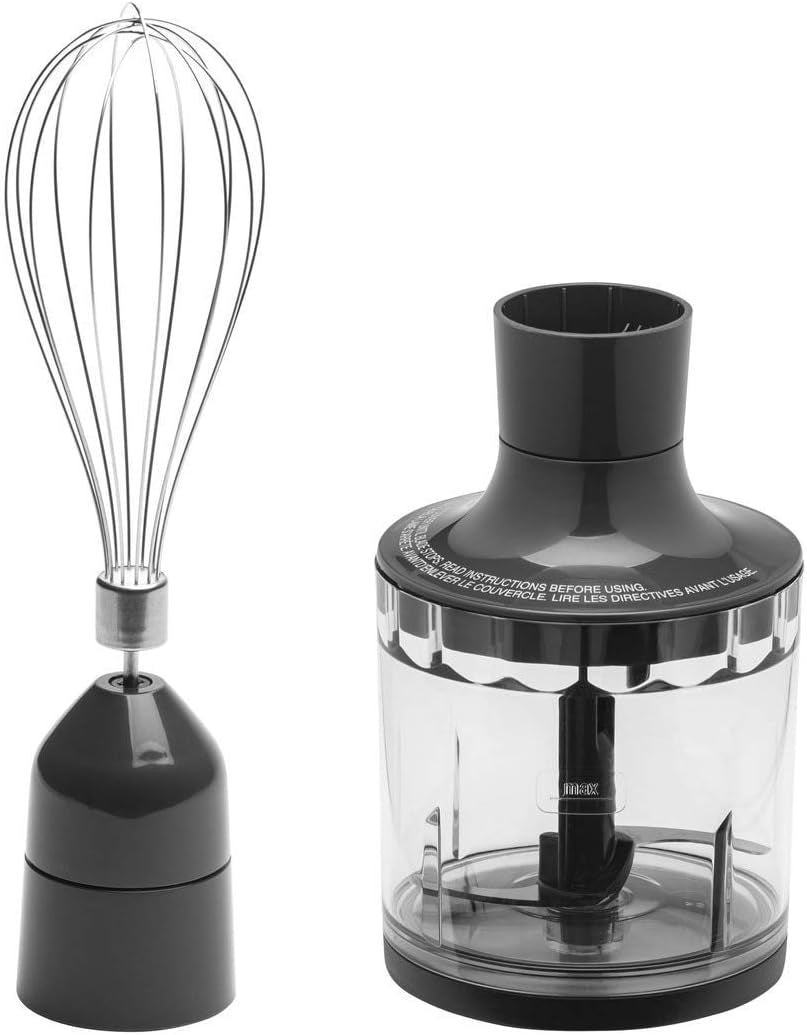 Immersion Blender | Handheld Blender for Shakes, Smoothies, Baby Food & More | Includes Whisk & Blending Jar | 2-Speed | Interchanable Attachment for Easy Clean | 500 Watts | Stainless Steel