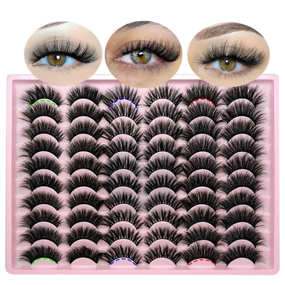 Mink Lashes Pack Fluffy Wispy Strip Lashes Natural Look 3D Cat Eye Eyelashes Book 18Mm Long Volume C Curl Faux Mink Lash Strips Multipack (3 Styles)