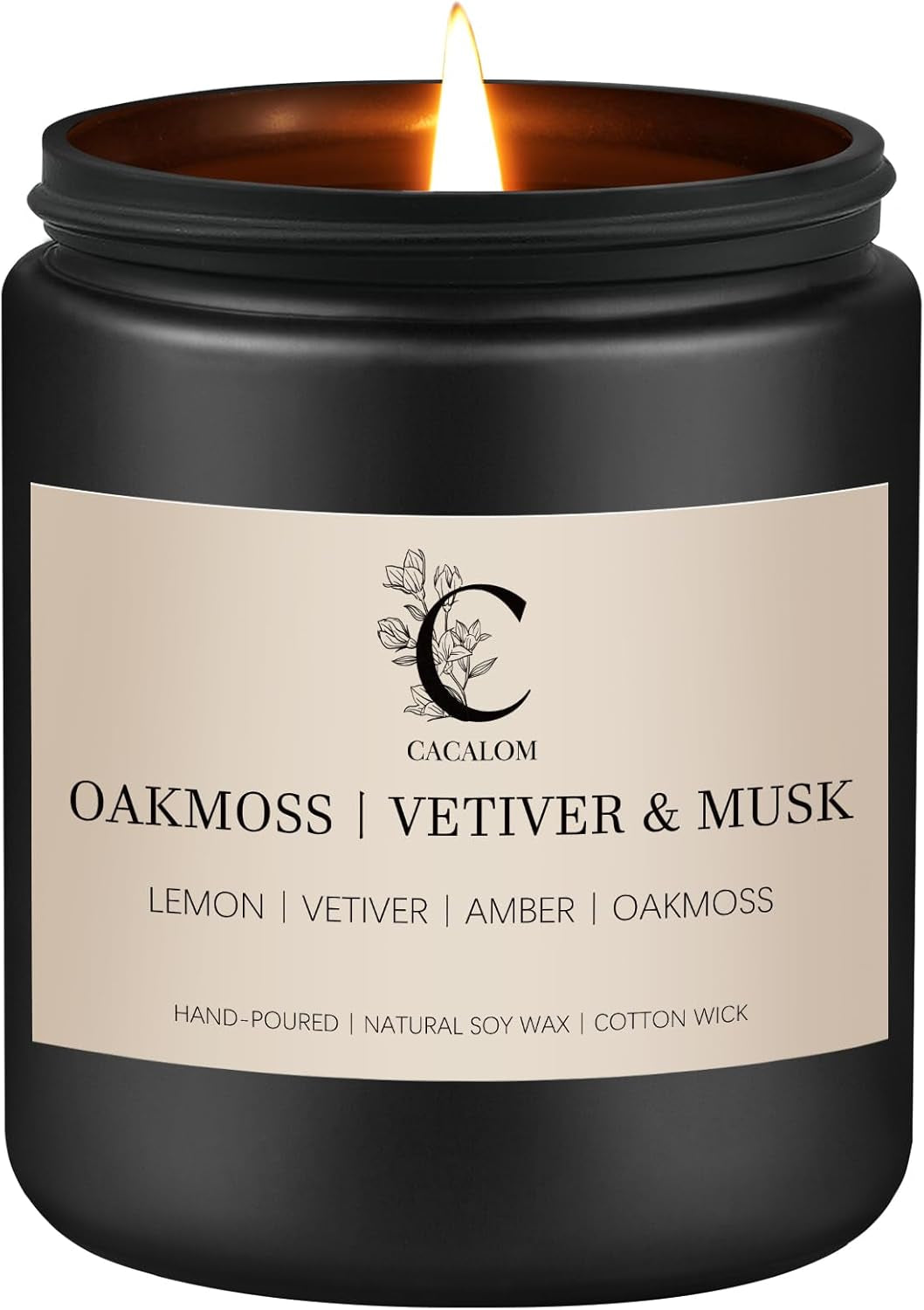 Oakmoss, Vetiver & Musk Scented Candles for Home,7Oz 50 Hour Long Lasting Scented Candles, Aromatherapy Candles Gift for Women and Men