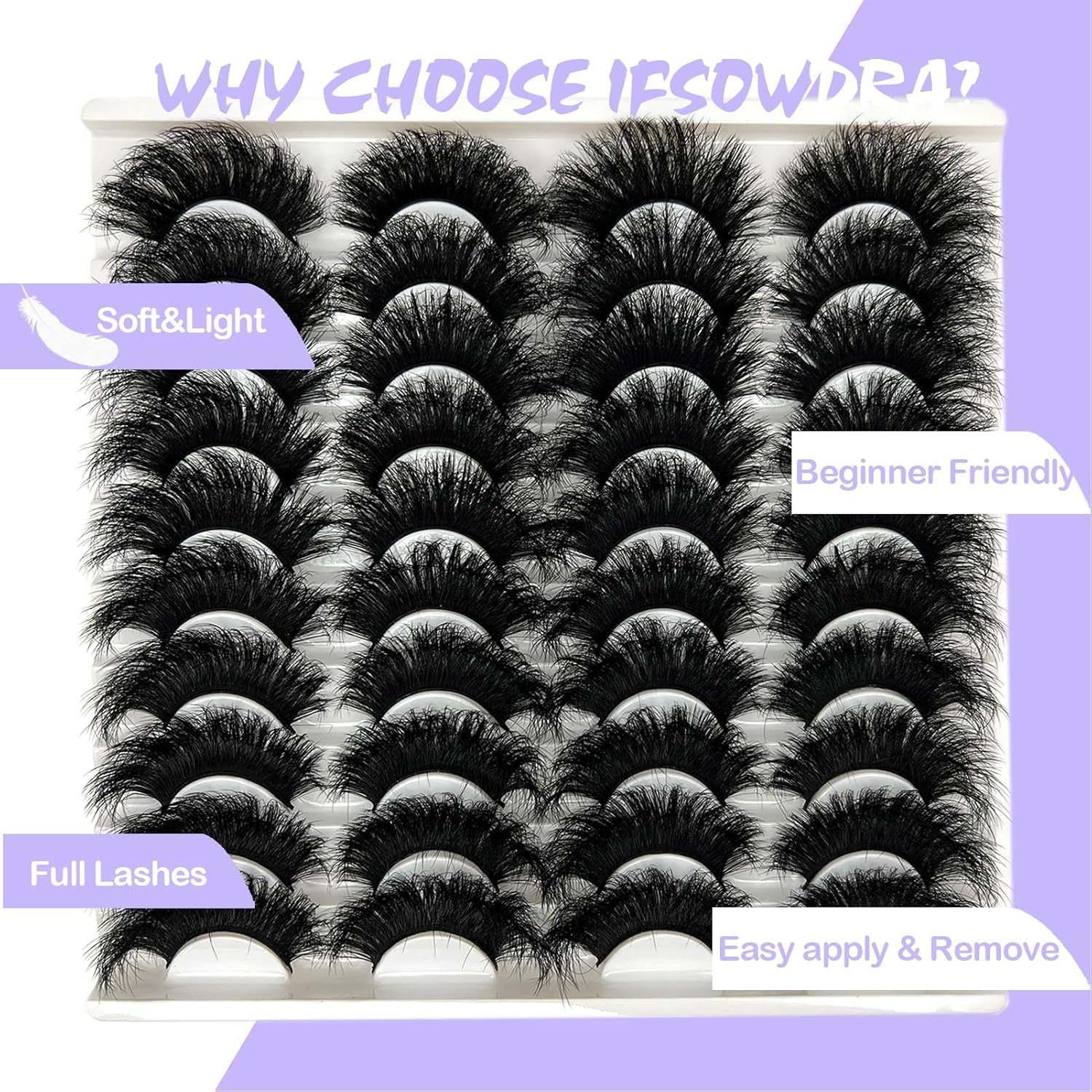 Mink Lashes Wispy 20Mm 3D Volume Full Dramatic Faux Mink D Curl Strip Lashes That Look like Extensions Long Eye Lashes Pack 25 Mm Cat Eye False Eyelashes Natural Look