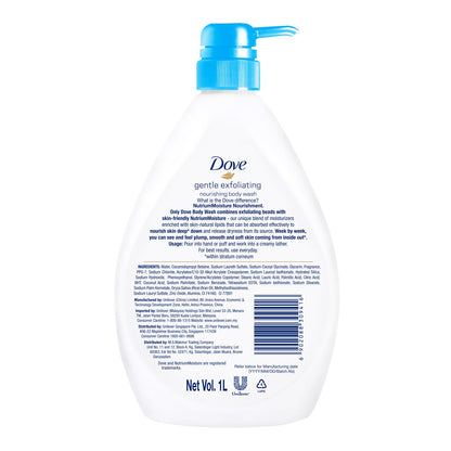 Dove Body Wash Variety Pack Set of 3 - Bundle with 3 Dove Body Wash Soap Bottles Including Sensitive Skin, Deeply Nourishing, and Revive plus Loofah Sponge, More.