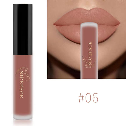 Nude Liquid Lipsticks Waterproof Velvet Matte Lip Gloss Long Lasting Non-Stick Cup Lip Tint Makeup Pigment Cosmetics