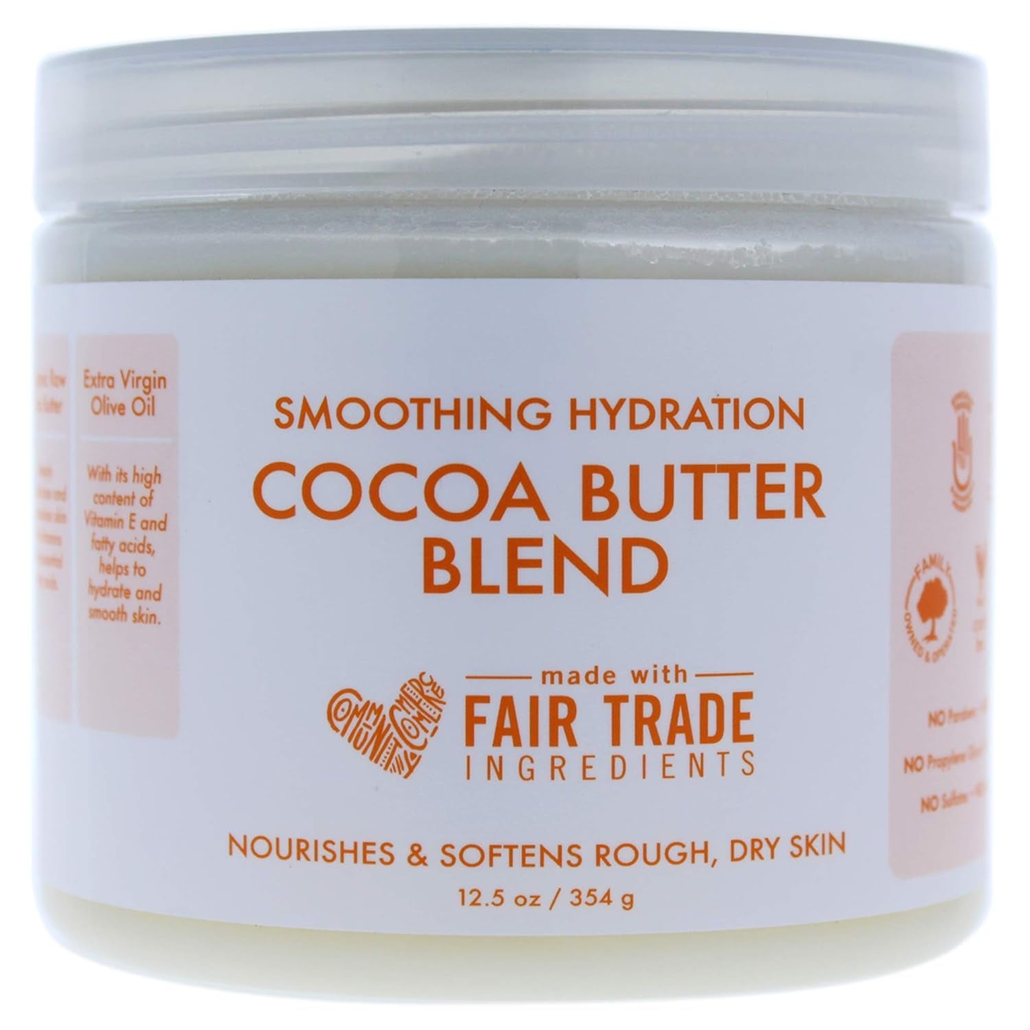 Shea Moisture Smoothing Hydration Cocoa Butter Blend by Shea Moisture for Unisex - 12.5 Oz Body Cream