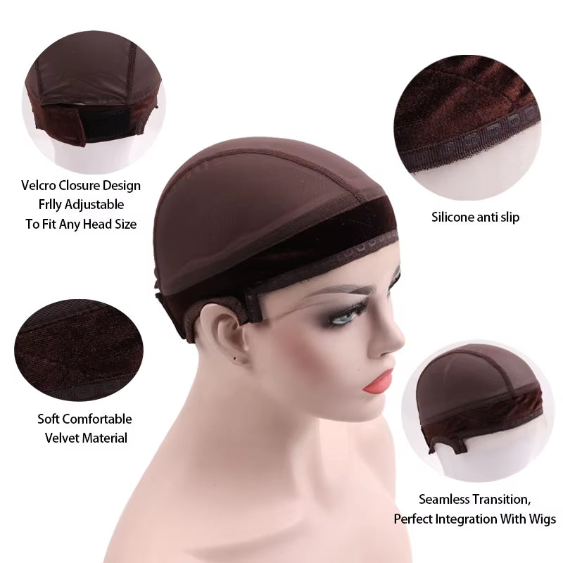 Wig Grip Cap with Silicone Dots for Keeping Wigs in Place Non-Slip Seamless Wig Cap Women Base Cap for Wearing Wig 1Pcs