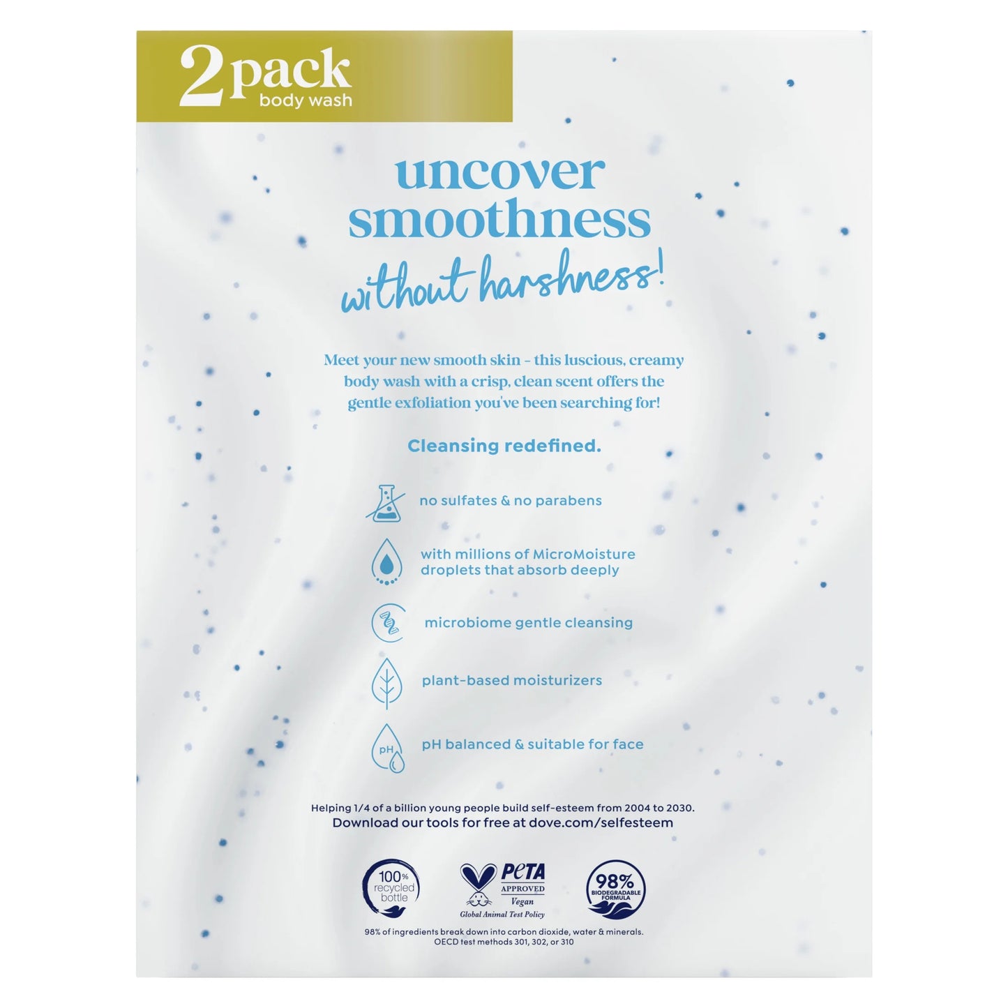 Body Wash for Women Gentle Exfoliating with Sea Minerals All Skin, 20 Oz 2 Count