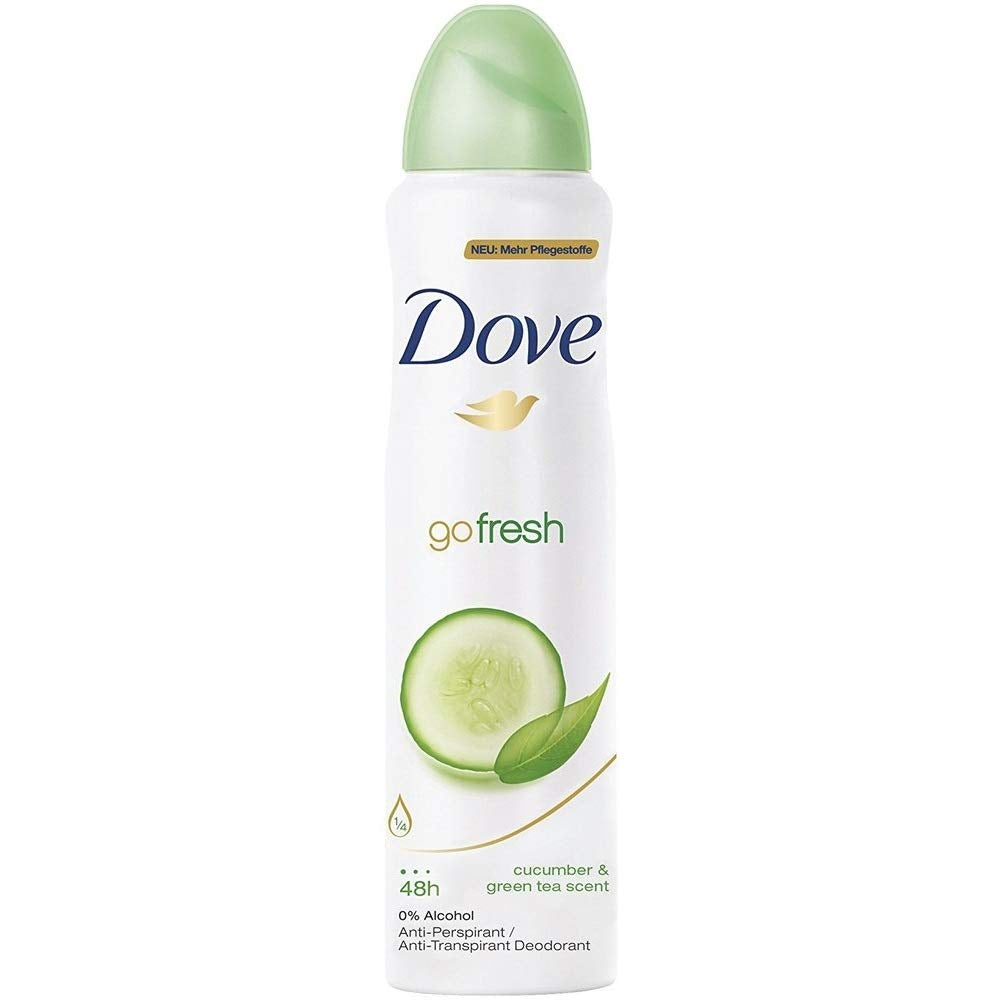 Anti-Perspirant Deodorant Spray, Cucumber & Green Tea, Dry 48 Hour Protection 150 Ml (Pack of 6)