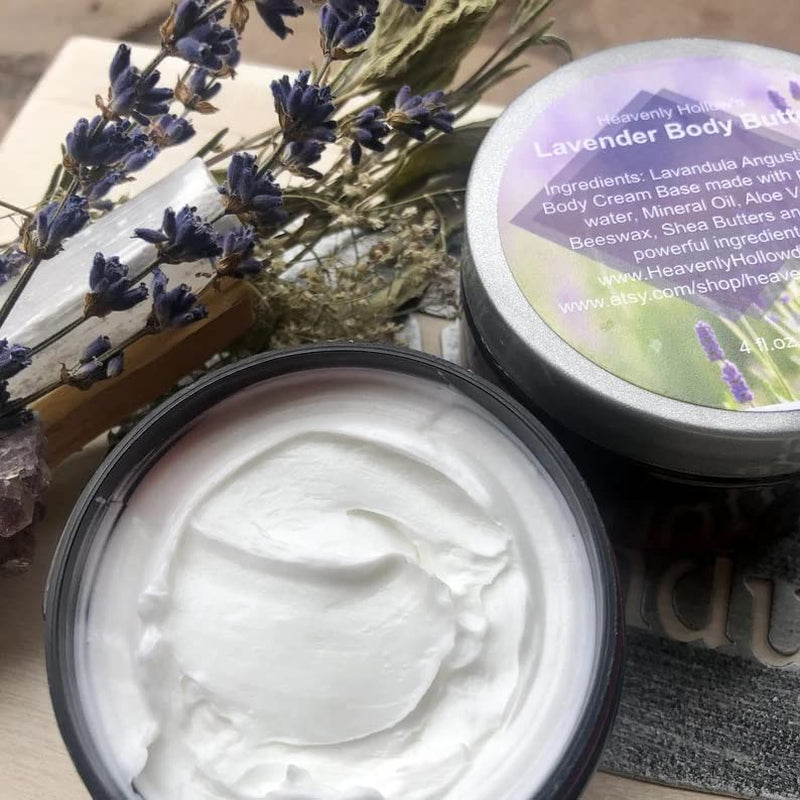 Luscious Lavender,Body Butter,4 Oz,Organic Body Butter,Moisturizing Body Butter,Natural Body Butter,Whipped Body Butter