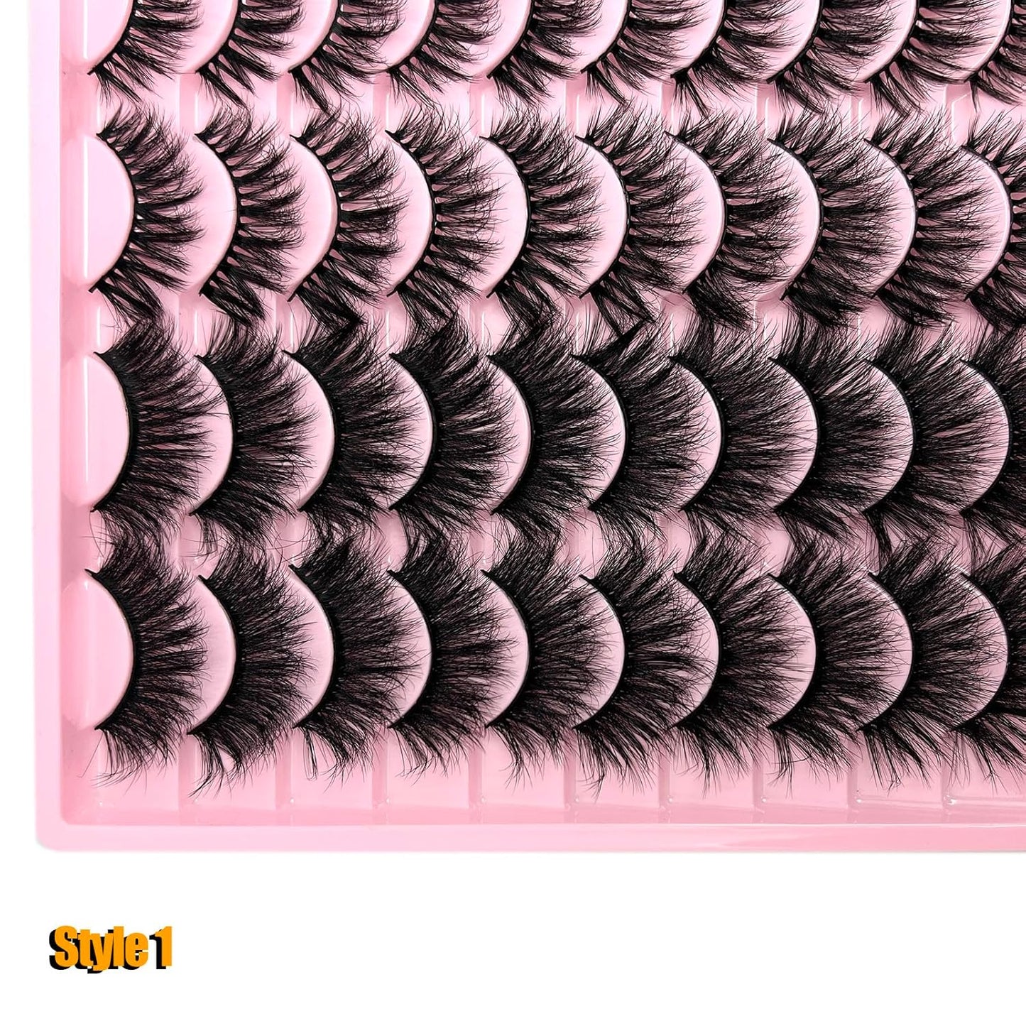 Mink Lashes Pack Fluffy Wispy Strip Lashes Natural Look 3D Cat Eye Eyelashes Book 18Mm Long Volume C Curl Faux Mink Lash Strips Multipack (3 Styles)