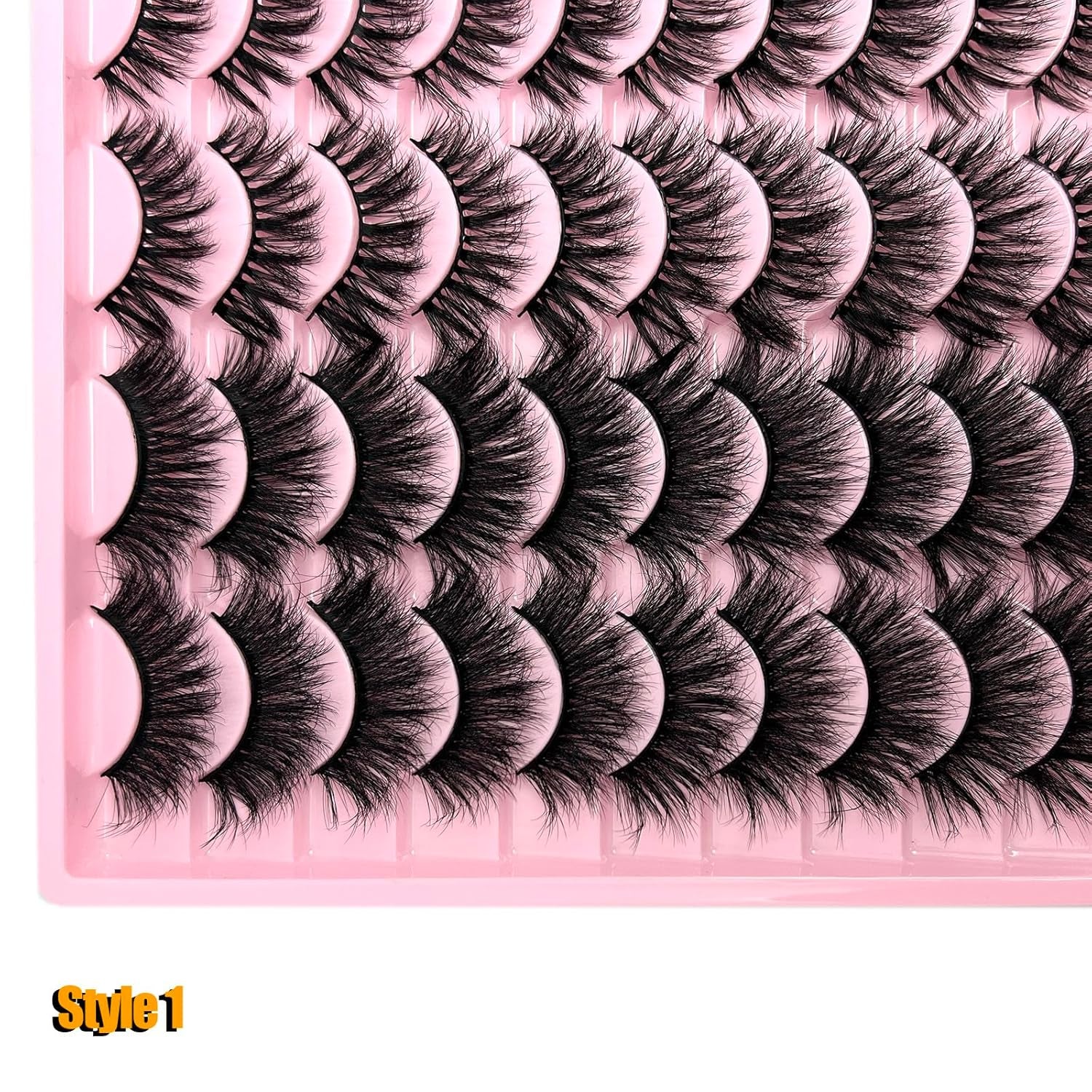 Mink Lashes Pack Fluffy Wispy Strip Lashes Natural Look 3D Cat Eye Eyelashes Book 18Mm Long Volume C Curl Faux Mink Lash Strips Multipack (3 Styles)