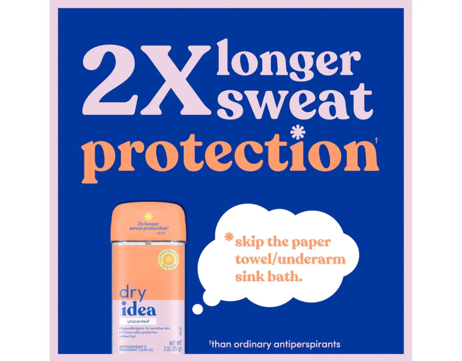 5 Pack  Advanced Dry Unscented Antiperspirant & Deodorant Gel 3 Oz Each