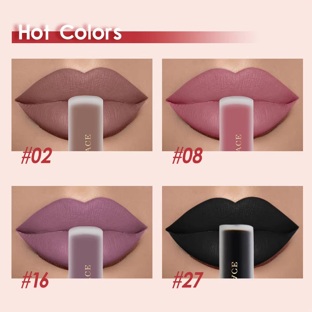 Nude Liquid Lipsticks Waterproof Velvet Matte Lip Gloss Long Lasting Non-Stick Cup Lip Tint Makeup Pigment Cosmetics