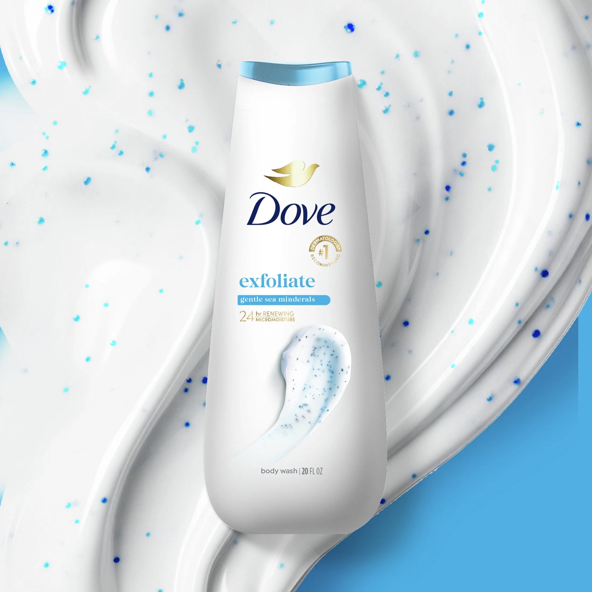 Body Wash for Women Gentle Exfoliating with Sea Minerals All Skin, 20 Oz 2 Count