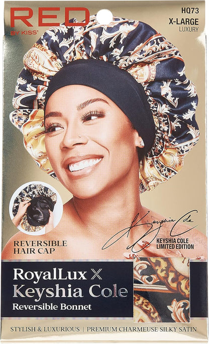 Wide Edge Bonnet Reversible Silky Bonnet Sleep Cap Royallux X Keyshia Cole Frizz Free Bonnet X-Large (Luxury)