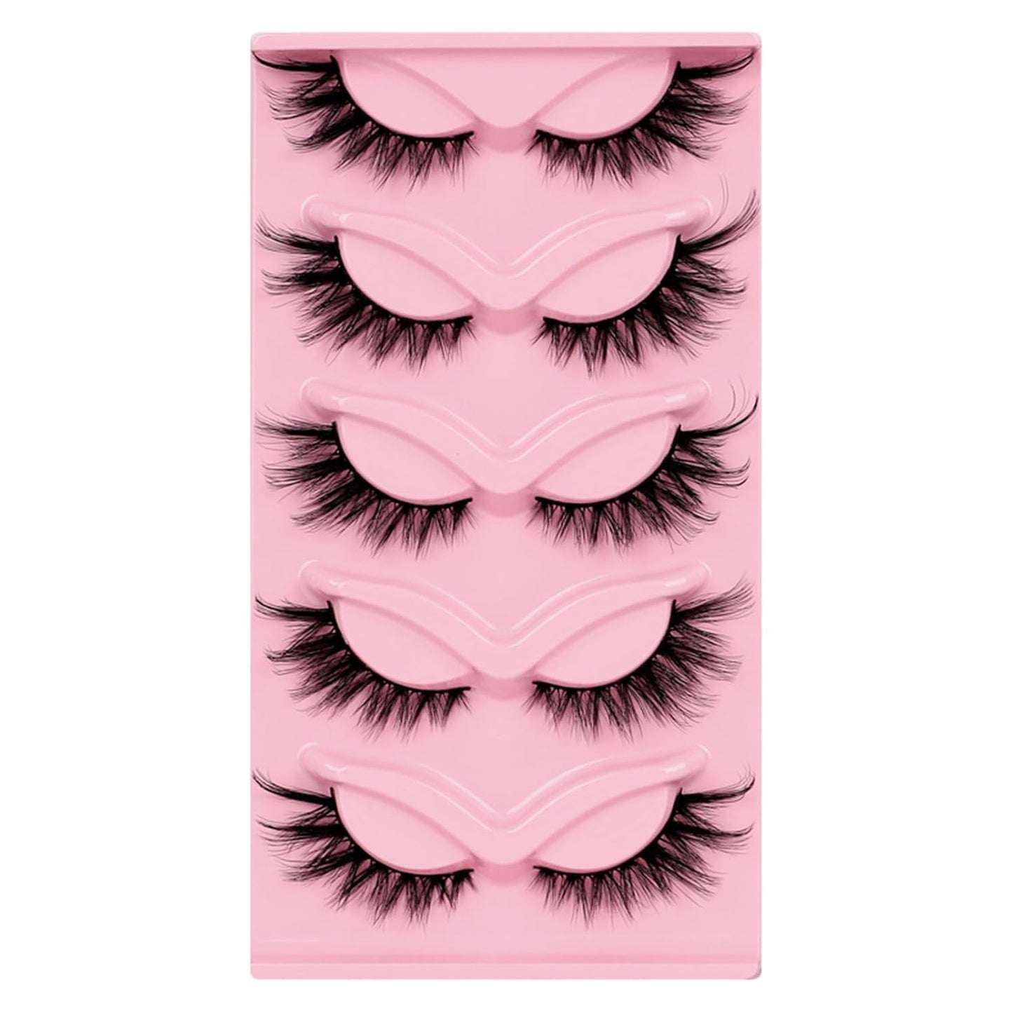 5 Pair Fake Lashes Eye Lashes Natural Look False Eyelashes Corner Lashes Handmade Lashes Reusable Mink Lashes 3D Mink Lashes